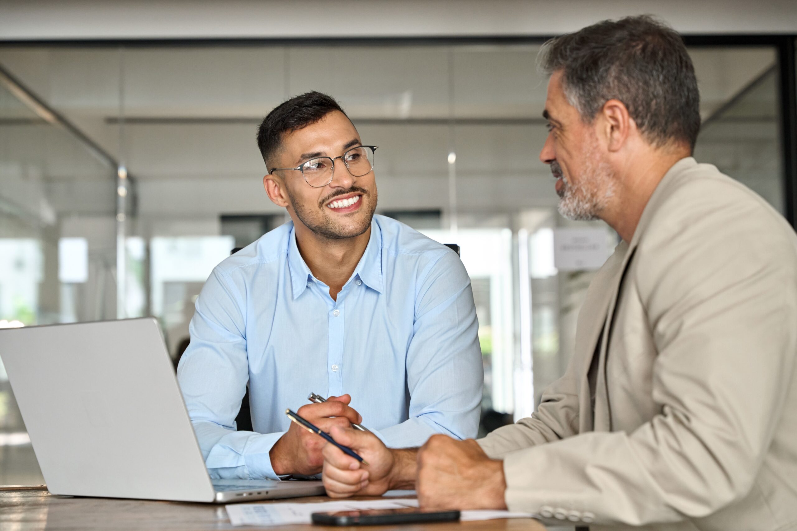 sales professional closing a deal