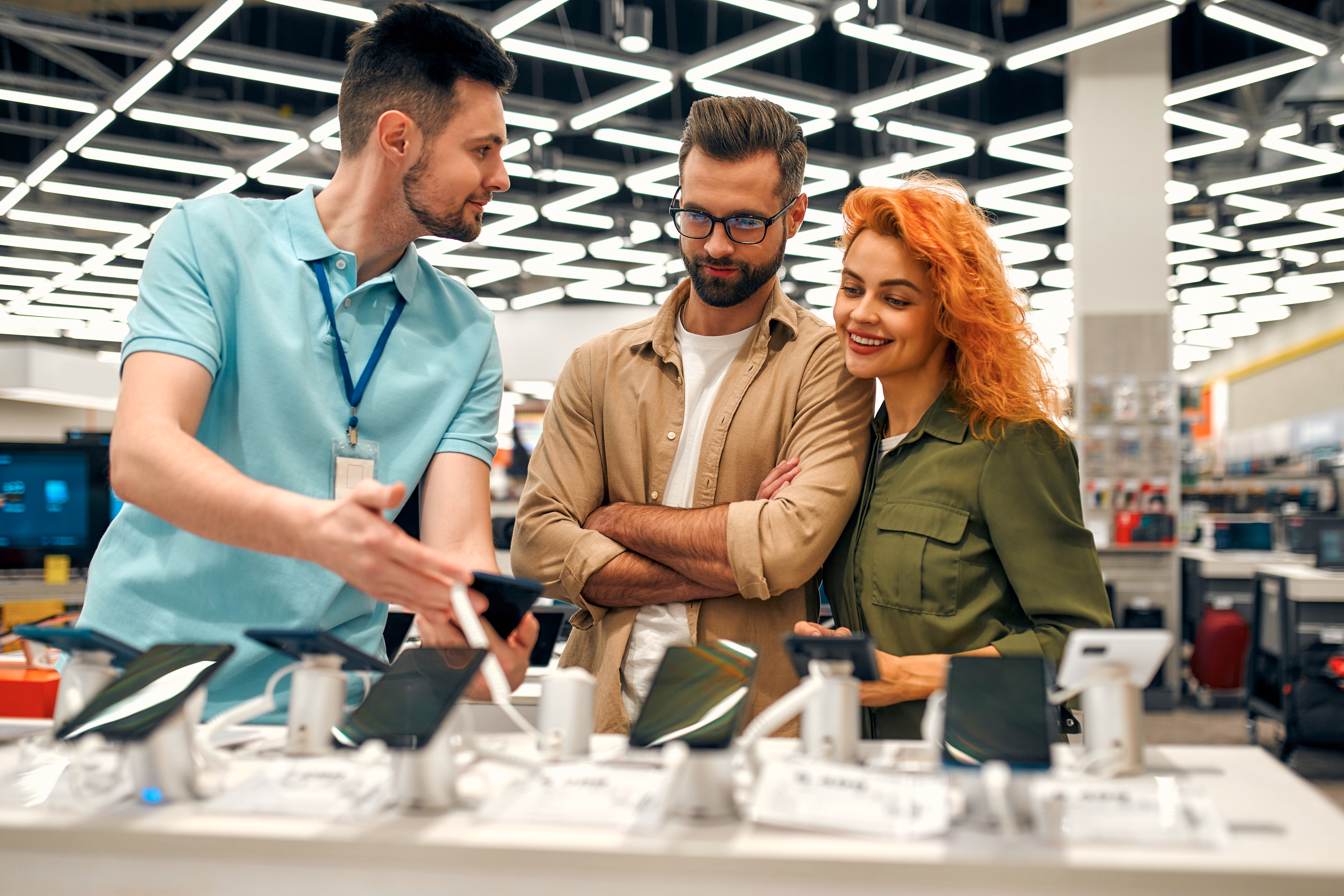 Direct marketing professional educating customers to make a more informed decision